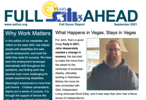 image of front of fall SAIL 2021 newsletter