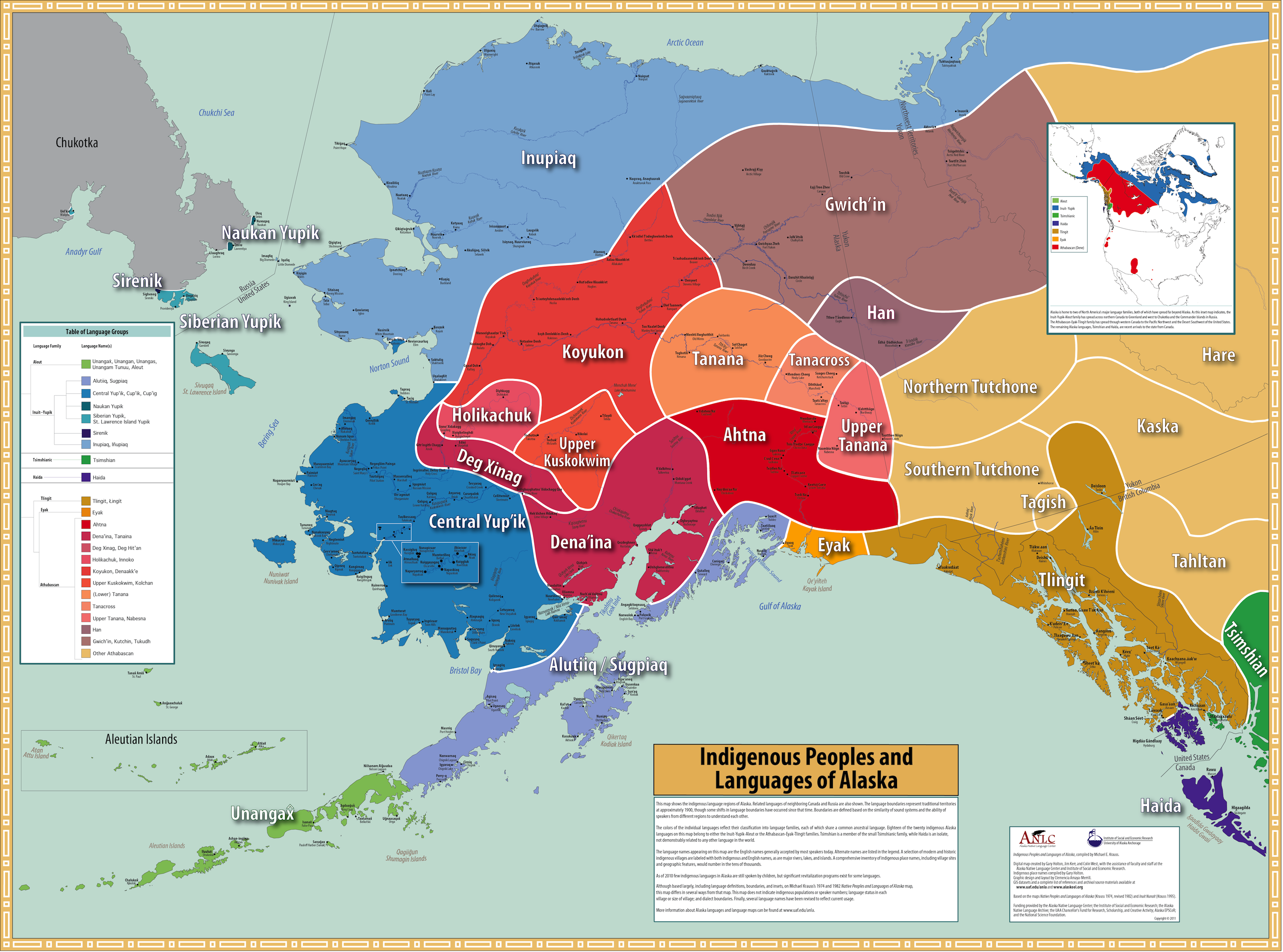 Map of Indigenous Peoples and Languages of Alaska developed by  the Alaska Native Language Center at 